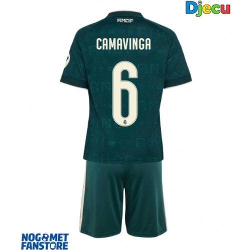 Real Madrid Eduardo Camavinga #6 Gostujuci Dres za djecu 2026-27 Kratak Rukav (+ Kratke hlače)